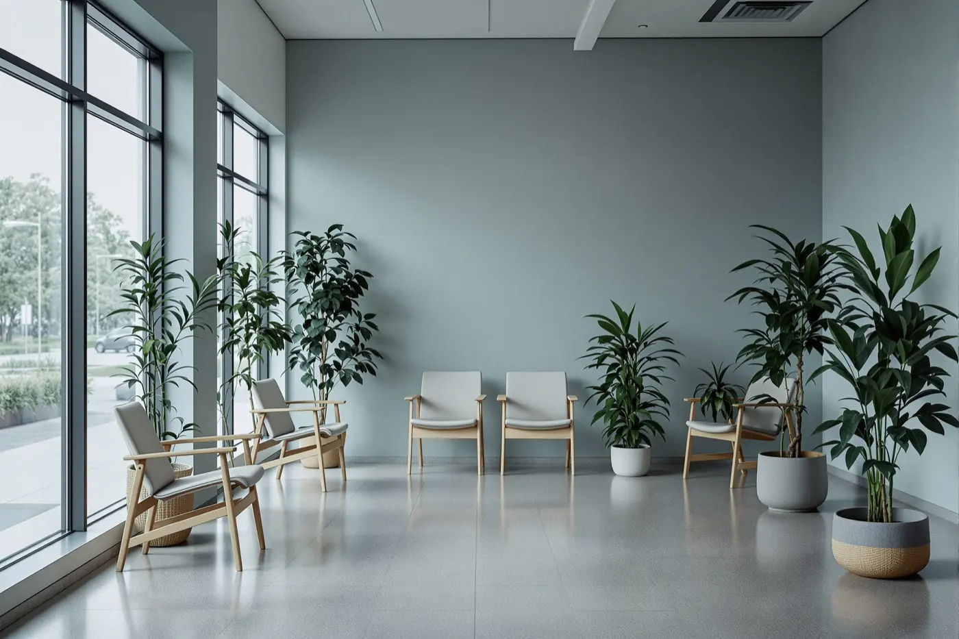 A calm, modern medical clinic waiting area
